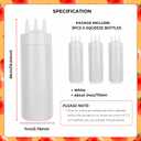 beyonday 3pcs Seasoning Squeeze Bottles, 3 Hole Ketchup Mustard Dressing Squeeze Squirt Bottles, Salad Sauce Condiment Cream Squeeze Bottles for Kitchen Restaurant Bakery(24oz, White)