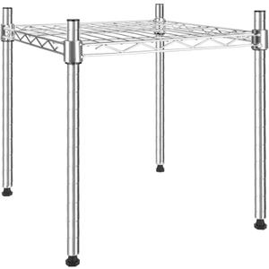 Simple Deluxe 1-Tier Shelving Unit, 15" W x 15" D x 13.8" H Wire Metal Storage Rack, Chrome