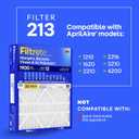 Filtrete 213 Air Filter, MERV 13, MPR 1900, 2 HVAC Filters | AprilAire 213 Replacement Filters, Allergens, Bacteria, Viruses & Air Pollutants, 12-Month AC/Furnace Filters