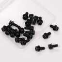 6 x 20 Pcs M3 Screws Assortment,Machine Screws with Nuts Washers, Phillips Head M3 x 10mm Black with Washers (20, M3)