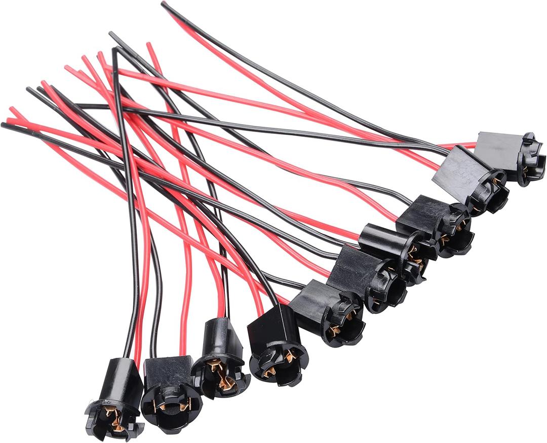 10packs Car T10 W5w LED Bulb Socket Lamp Extension Holder Connector