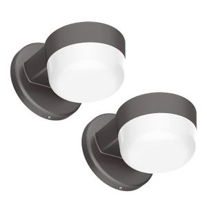 TIERONE Modern LED Wall Pack Light Security Light with Dusk to Dawn Photocell Outdoor Wall Sconce for Patio, Porch, Hallway 12W 1000LM 3000K Daylight Waterproof UL Listed 2 Pack