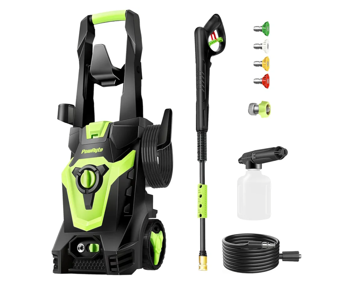 Pressure Washer, Foam Cannon, 4 Different Pressure Tips, Power Washer for Cars/Fences/Driveways/Home/Patios
