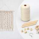 Lxmxgk Creates Macrame Kits, Macrame Plant Hangers Kit, Adult DIY Craft Keychain Making Kit, Macrame Starter Set, 212 Macrame Supplies with 218 Yards Macrame Cord and Wood Beads, Wooden Dowel