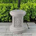 Classic Statuary Stand Outdoor Pedestal Sculpture Decor Plinth Base Riser, Garden or Home Resin Statuary Pedestal, 12.6" Tall, 7.1 Pounds, (Round)