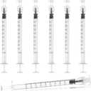 1ml Syringes Without Needle, 20Pack Plastic Syringe With Cap for Liquid, Measuring, Ink Refilling, Oil, Liquids Glue Applicator, Individually Sealed