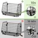 Wire Fruit Basket for Kitchen Storage: Hanging and Counter Wall Fruit Basket for Vegetable Produce - Potato and Onion Storage for Pantry 3 Pack