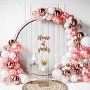 HOUSE OF PARTY Rose Gold Balloon Arch Kit - 160 Pcs | White, Pink, Silver Confetti, Dusty Rose Gold Balloons Garland for Graduation, Photo Booth Backdrop, Baby Bridal Shower Party Decorations