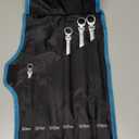 DURATECH Extra Long Flex-Head Ratcheting Wrench Set, Double Box End Wrench Set, 6-Piece, Metric 8-19 mm, CR-V Steel, with Pouch