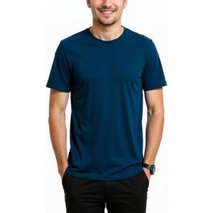 VPG Plain Tshirts for Men, Short Sleeve Crew Neck Cotton T Shirts Fitted Casual Tee Shirt (Black)