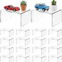 16 Pack Clear Acrylic Display Risers, 4.13" x 3.15" x 2.17" Display Stand for Figures, Collectibles, Jewelry, Cupcakes, and Buffets, U-Shaped Acrylic Shelves
