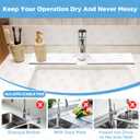 23.6" x 3.9" Faucet Mat for Kitchen Sink, Water Absorbent Diatomite Stone Drying Sink Protectors/Tray, Kitchen Sink Splash Guard Behind Faucet, Fast Drying Faucet Splash Guard for Bathroom Counter