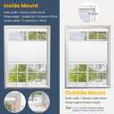 SUNFREE Top Down Bottom Up Cellular Blinds,Cellular Shades Blackout, Honeycomb Window Shade for Windows, 33" W x 64" H, White(Blackout)