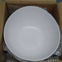 9.6'' Serving Bowls, 84oz Bamboo Fiber Salad Bowl Set of 4, Deep Serving Bowls Set, Large Oval Individual Bowls for Eating Salad/ Pasta/ Cereal/ Pho, Ideal for Home & Restaurant (Matte White)