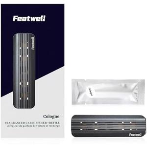 Pack of 2, Featwell Car Air Freshener Diffuser with Refills, Fragrance Diffuser for Car, Automotive Fragrance Diffuser Vent Clips, Cologne