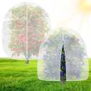 OZMI Large Bird Netting for Garden Blueberry Bushes Fruit Tree Netting Cover 8 x 8 FT, 2 Pack Plant Protection Mesh Bags with Zipper, Shrubs Bush Tomato Strawberry Berry Barrier Protectors Net