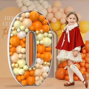 imprsv 4FT Marquee Number, Mosaic Numbers for Balloons, Mosaic Balloon Frame, Number 0 Balloon for 30th 40th 50th Birthday Decor, 60th Anniversary Decorations, Large Giant Cardboard Numbers