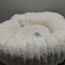 MEWOOFUN Donut Dog Beds for Small Dog, Calming Bed Round Cute Puppy Bed with Non-Slip Bottom, Fluffy Washable Pet Bed for Puppy and Kitten (Dark Brown, XS (20x20x6))