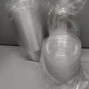 100 Pack 9 oz Clear Plastic Cups with Lids, Disposable Dessert Cup, Fruit Cup, Clear PET Cups for Cake, Cold Drink, Ice Cream, Salad