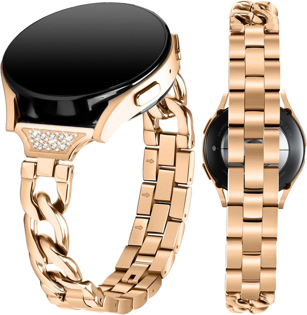 JOYOZY Metal Bands Compatible with Samsung Galaxy Watch 7 40mm 44mm/FE 40mm 44mm/Galaxy Watch 6 40mm 44mm 43mm 47mm/Galaxy Watch 5 40mm 44mm/Watch 5 pro 45mm/Watch 4 40mm 44mm 42mm 46mm/Active 2 Band