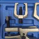 5PCS Ball Joint Separator Front End Service Tool Kit 5-in-1 Pitman Arm Puller Tie Rod End Removal Tool Set for Front End Service Splitter Removal Kit (Blue)