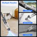 Handheld Vacuum Cordless 25000Pa Car Vacuum 3-in-1 Handheld Vacuum, Includes Smart Display and Charging Base Hand Vac Cordless Rechargeable One-Touch Empty for Home/Pet/Car(Silver)