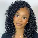 ZRQ GoGo Curl Crochet Hair 10 Inch Water Wave 8 Packs Beach Curl Crochet Hair Natural Hairstyles Deep Twist Crochet Braids For Women Synthetic Ocean Wave Crochet Hair Extensions(10 Inch, 1B) (10 Inch (Pack of 8), #1B)
