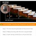 CLOUDY BAY 12V Low Voltage 3 Color Indoor and Outdoor LED Step Light,3000K/4000K/5000K,Stair Light,White,3 Pack, Wet Location(Low Voltage Transformer is Required)