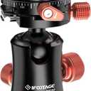 IFOOTAGE Tripod Ball Head Mount Komodo MP30, Dual 360 Panoromic Video Ball Head, Max Load 22lbs /10kg, Aluminum Ball Head for Tripod, Monopod, Slider, DSLR Camera