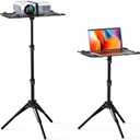 FUDONI Projector Stand Tripod from 14.5'' to 39.4'', Laptop Tripod Stand Height Adjustable for Home Cinema, Office