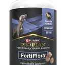 Purina Pro Plan Veterinary Supplements FortiFlora Daily Probiotics for Dogs Chewable Tablets for Digestive Gut Health and Diarrhea - 90 ct. Canister