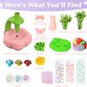 Kids Craft Kits with Light and Music, Arts and Crafts for Kids 4-6 8-12, DIY Flower Bouquets Press Kits, 4 5 6 7 8 Year Old Girl Birthday Gifts, Educational Preschool Travel Toys for Girls Boys