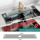 Stone Kitchen Sink Faucet Mat, Premium Upgraded Diatomite Drying Stone Mat & Sink Protector Splash Guard - Prevent Moisture Drying Stone Tray for Kitchen Counter (23.6" x 3.9", Dishwasher Safe)