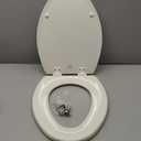 Bemis 1500EC Durable Wood Toilet Seat with Easy Clean Hinges, Made in USA, Elongated, Biscuit