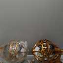 Gold Outdoor Wall Light Fixtures, Globe Exterior Aluminum Waterproof Porch Lights, Sphere Anti-Rust Outside Lantern Wall Mount with Amber Glass for Patio Backyard Garage Doorway, 2 Pack