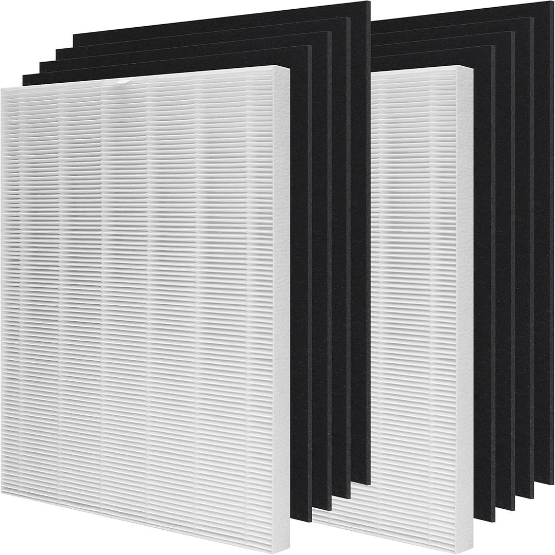 D360 True HEPA Replacement Filter D3, Compatible with Winix D360 Air Purifier, Part Number 1712-0101-02, 2 H13 True HEPA Filters & 8 Activated Carbon Filters