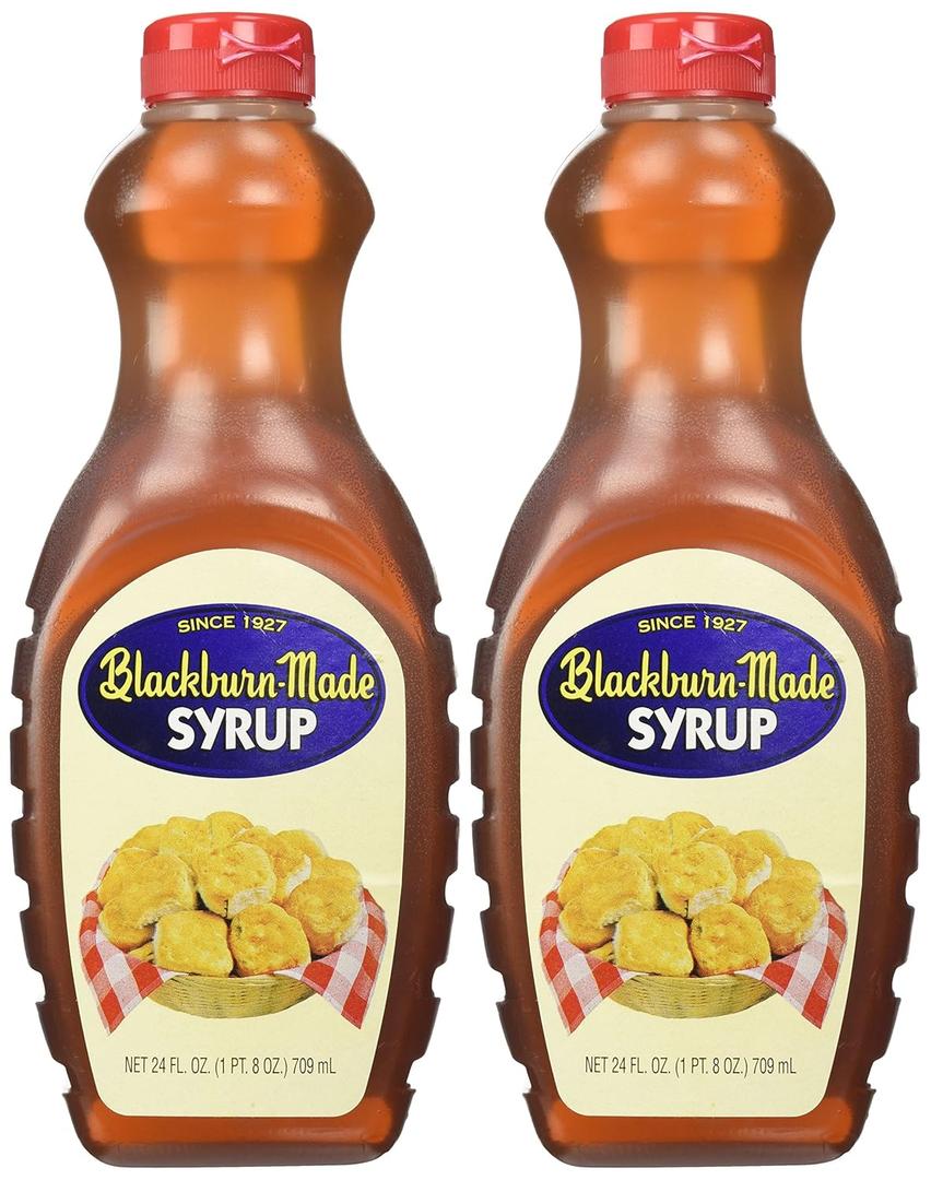 Blackburn's Pancake & Waffle Syrup, 24 Oz (Pack of 2) Rich, Sweet Flavor Perfect for Breakfast, Baking, & Desserts (Pack of 2, Original), 01/16/2027 