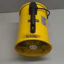 Tech Drive 8 Inch High Velocity Industrial Ventilator, 2 Speeds, Portable Exhaust Axial Fan, Utility Blower Fan, Fume Ventilation Extractor, All Metal Construction, Yellow