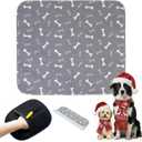 Puppy Pee Pads with Pheromones, Washable Puppy Training Pads for Dogs Reusable Puppy Potty Pads for Dogs and Cats(with Pet Hair Removal Gloves)