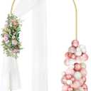Wedding Arch Backdrop Stand, 7.3FT Metal Backdrop Stand for Wedding Ceremony Photo Booth,Outdoor Indoor Birthday Party,Garden Floral Balloon Decoration(Gold)