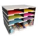 TierDrop™ Desktop Organizer (4 Compartments PLUS Riser Storage Base)