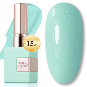 Double Rhythm 15ML Gel Nail Polish Pure Sheer Same Color Same Bottle Soak Off Gel Polish Art Manicure Salon DIY at Home for Women (Light Blue-A1390)