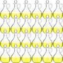 Zopeal 24 Pcs 12 oz Glass Oil Cruets with Stopper Bottle Vinegar Dispenser Small Salad Dressing Container Round Jar Glass Serving Syrup Bottles with Handle for Sauce Water Olive Oil