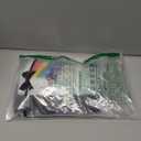 DRESHOW Extra Long High Thigh Socks Striped Over Knee Thin Tights Long Stocking (2 Pairs Rainbow Stripe: White, Black)