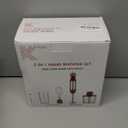 KOIOS 5-in-1 Hand Immersion Blender, 1000W 12 Speed Handheld Blender Stick with Copper Motor Stainless Steel Blade, 600ml Mixing Beaker,500ml Food Processor, Whisk, Milk Frother, Non-BPA, Red