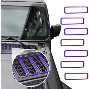 Hood Vent Cover Cowl Panel Vent Cover Trim Fit for 2018-2026 Jeep Wrangler JL JLU & Gladiator JT Exterior Accessories (Purple)