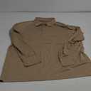 Pudolla Men's Long Sleeve Golf Polo Shirt UPF 50+ Lightweight Sun Protection Cool SPF Hiking Shirts for Men (X-Large, Khaki)