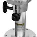 ONHI Adjustable Aluminum Boat Seat Pedestal 13-19 Inch Height, Locking Design, Silver Polished, for Fishing Boats and Marine Vessels