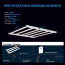 720W LED Grow Lights for Indoor Plants, Full Spectrum Foldable Growing Lamp, 6x6ft Coverage, 6 Bar Diodes Dimmable Daisy Chain Bar Style Grow Light for Indoor Growing, 42.9 inch(720w)