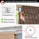 LazBlinds No Drill Bamboo Roman Shades, 48" W x 48" H, Malay Walnut
